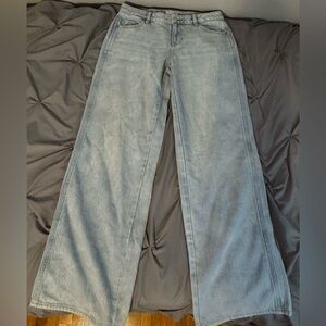 Pacsun, Low rise, Women's Light Blue Wide-Leg Jeans